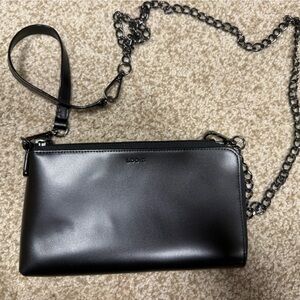 Black Leather Crossbody Bag